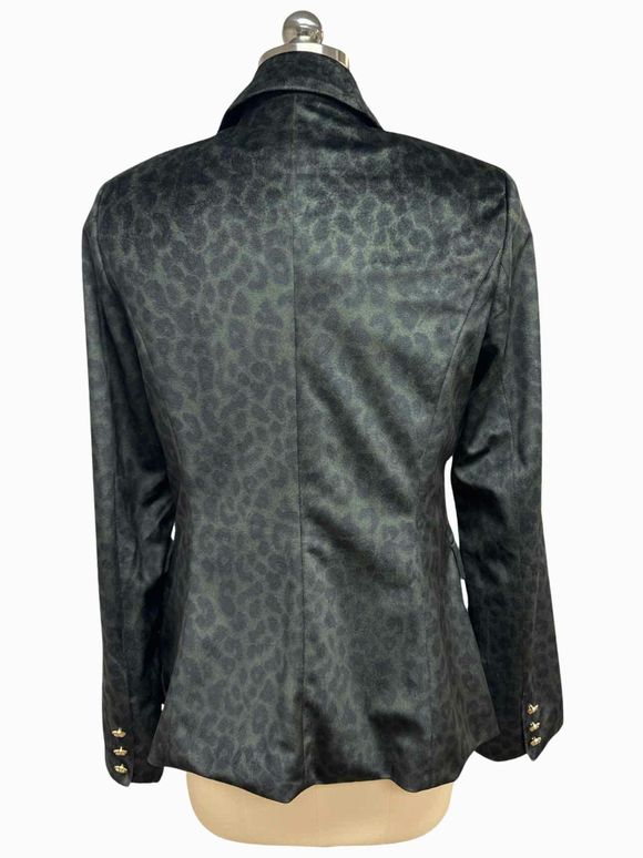 NEW! CHOKLATE PARIS GREEN  LEOPARD BLAZER SIZE 42 US LARGE