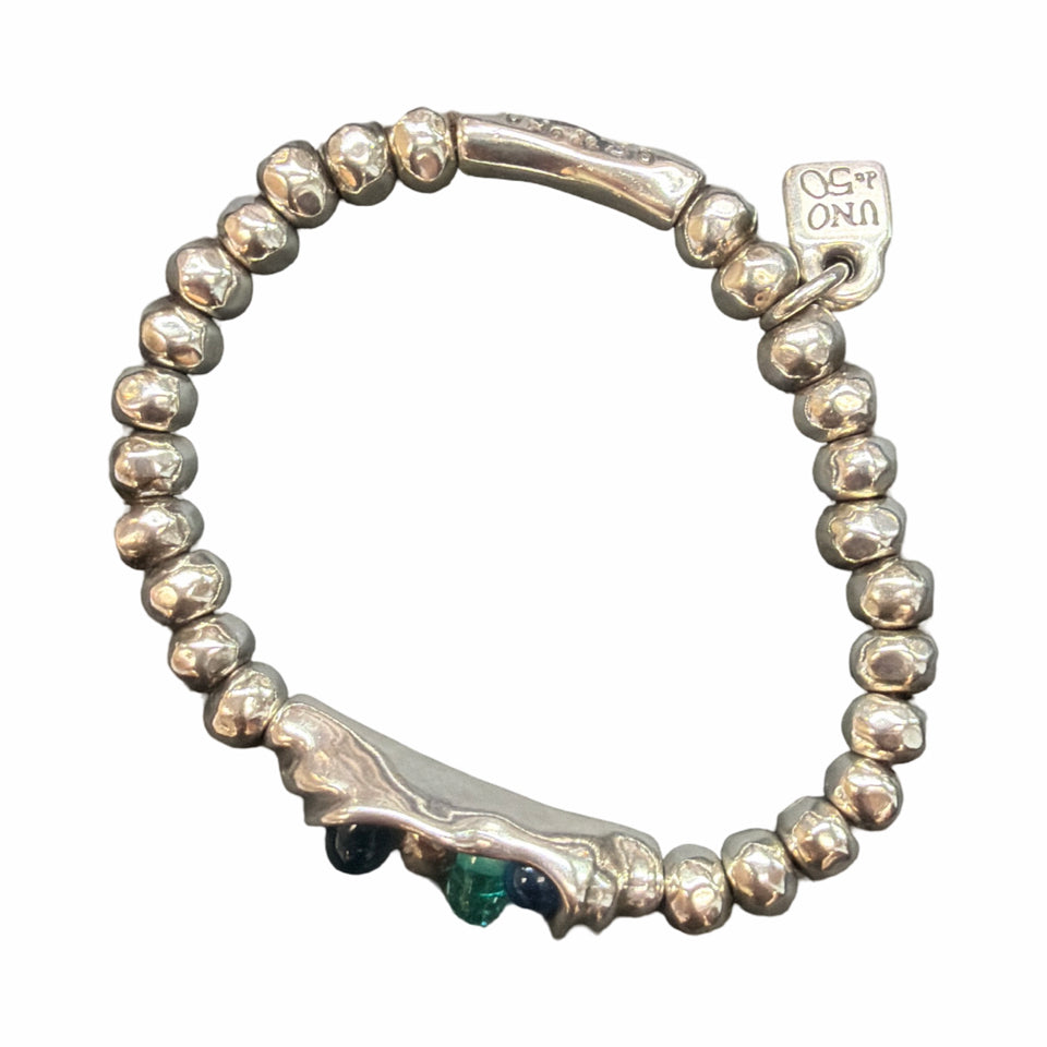 UNO DE 50 STRETCH SAHARA SILVER PLATED BRACELET