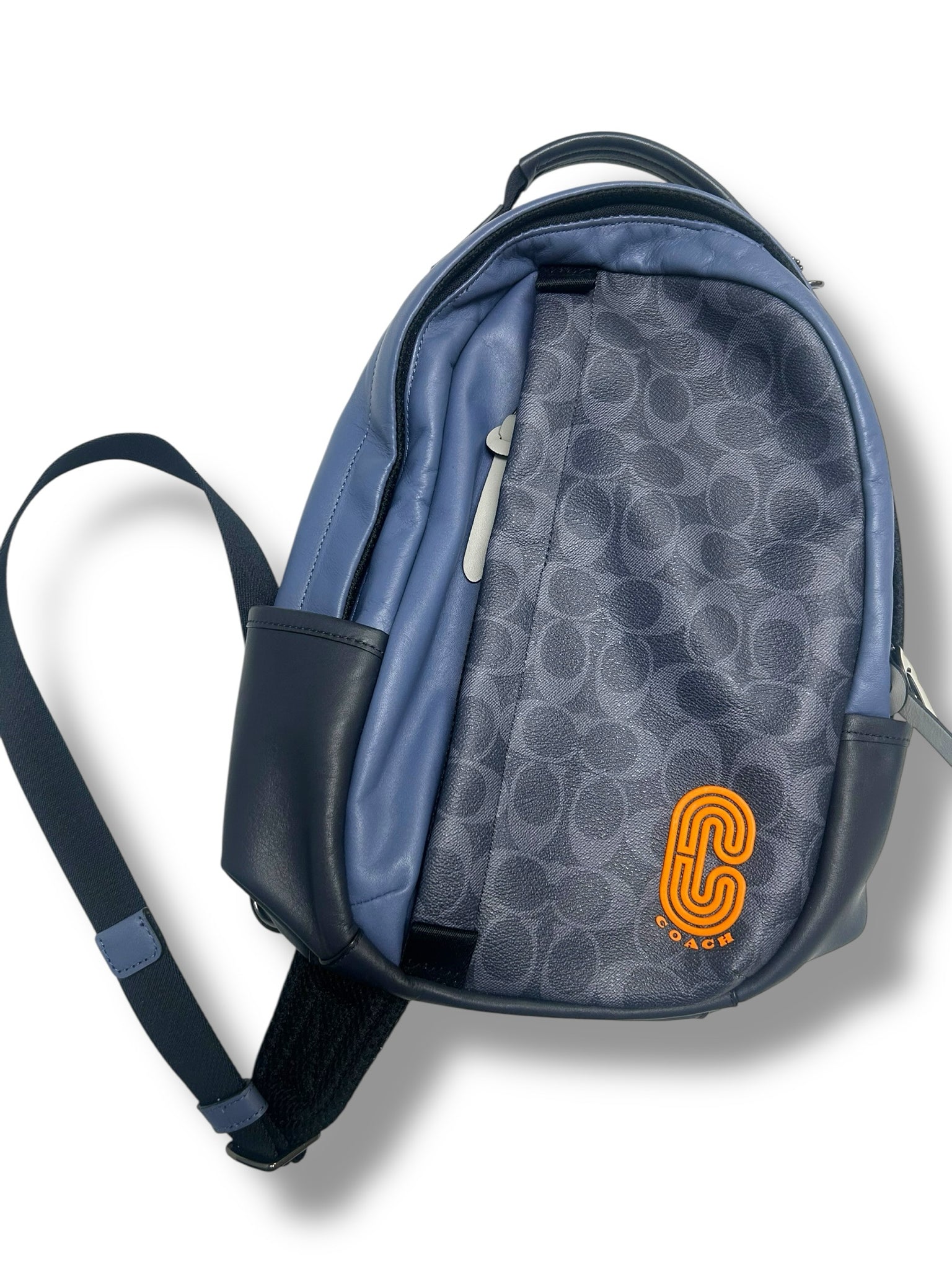 COACH EDGE BACKPACK IN SIGNATURE COLORBLOCK BLUE ONE SHOULDER