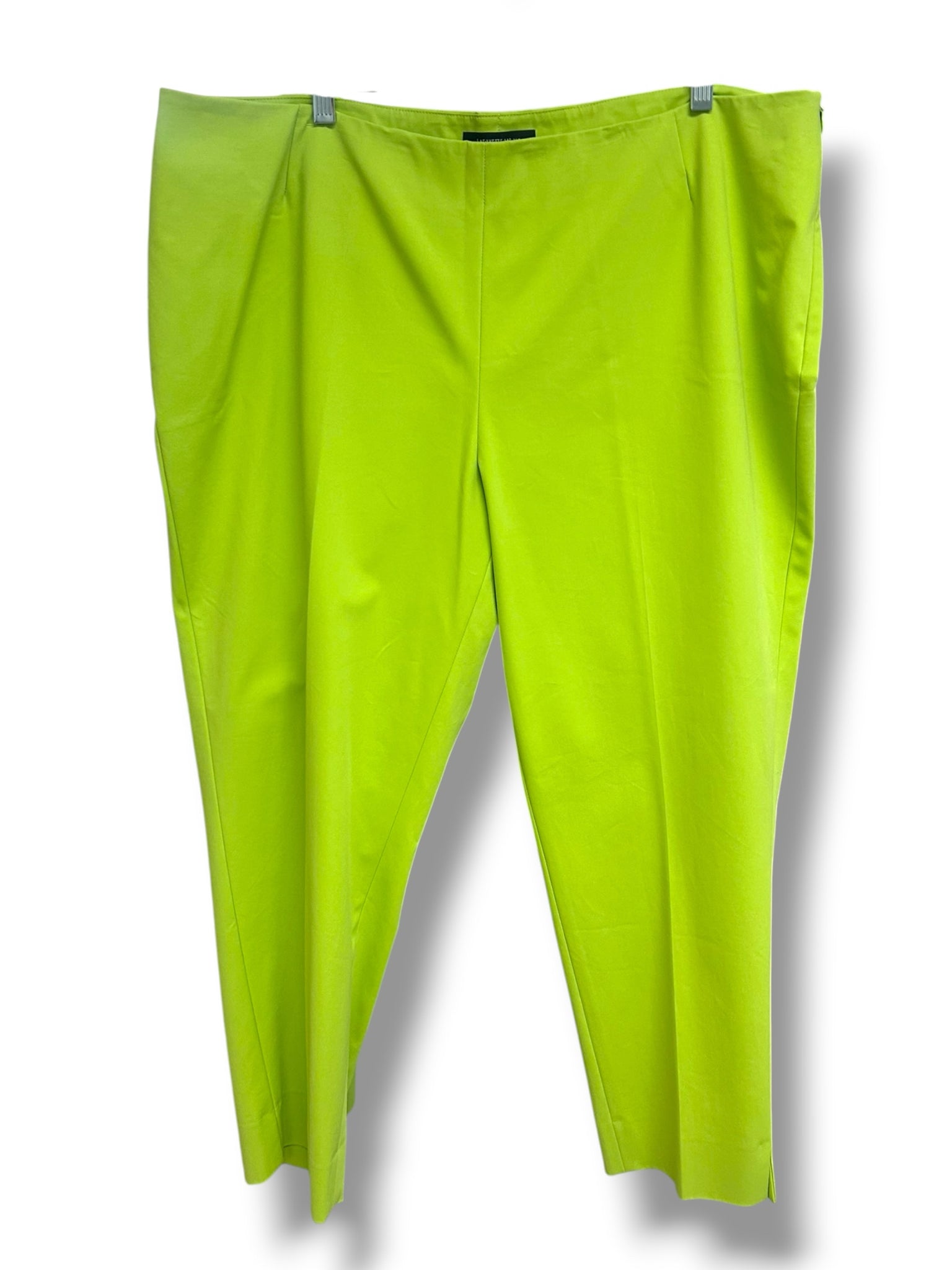 NWT LAFAYETTE 148 LIME GREEN STANTON ANKLE DRESS PANTS SIZE 18