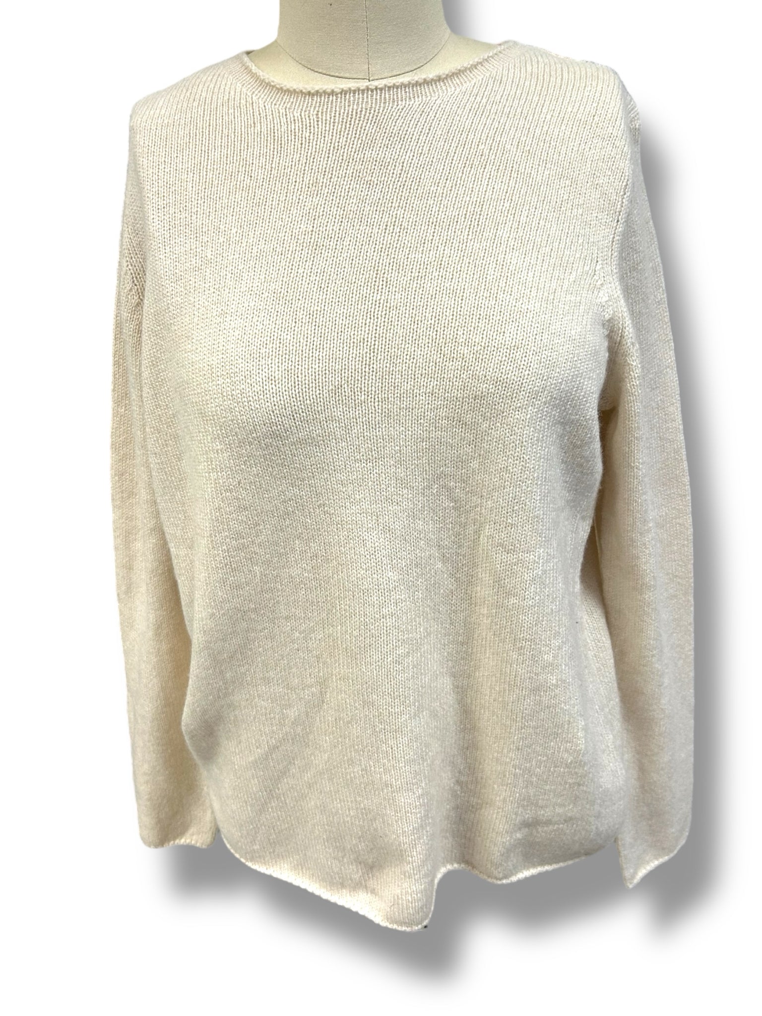VINCE NWT WOOL/CASHMERE CREW NECK PULLOVER ECRU SIZE MEDIUM