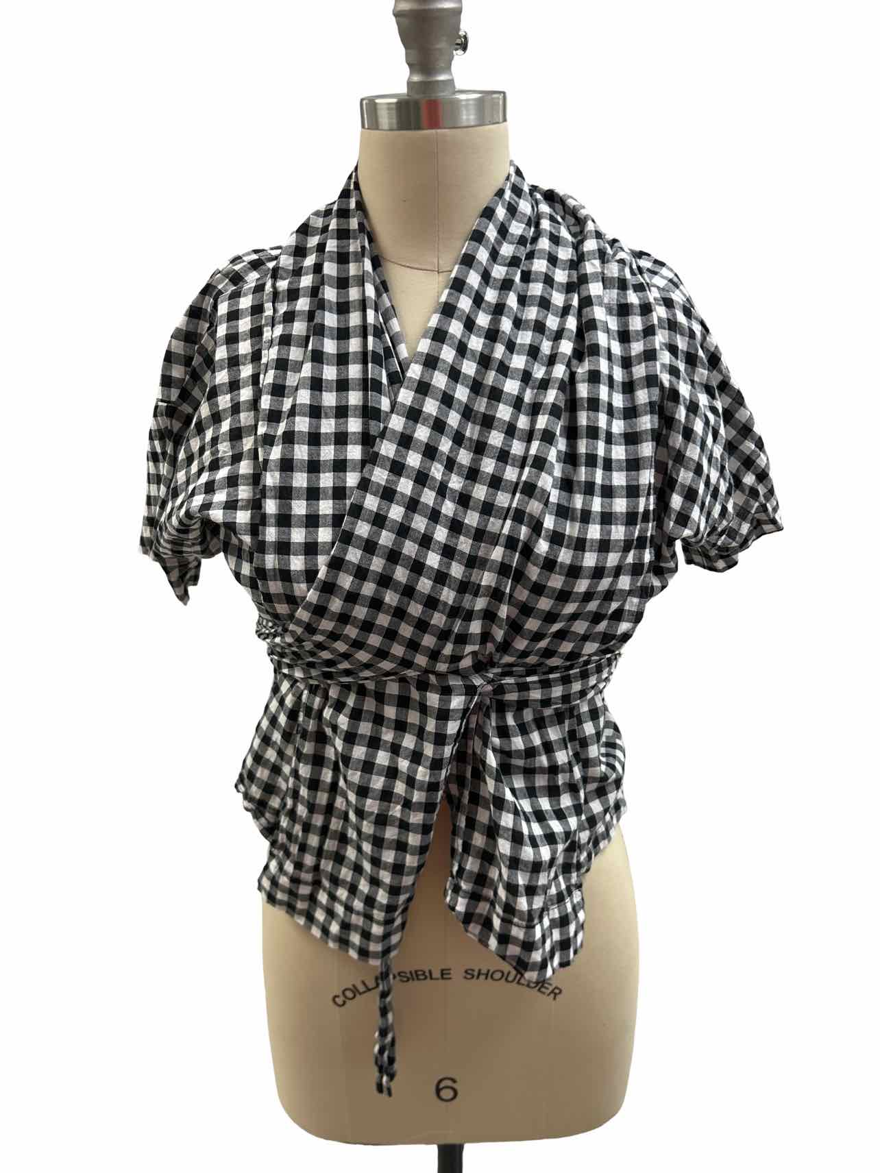 CARON CALLAHAN JULIEN GINGHAM TOP GARMENTORY SIZE: XS