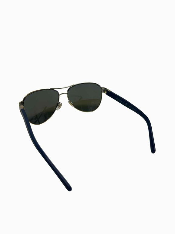 TORY BURCH BLUE FLASH POLARIZED AVIATOR SUNGLASSES TY6051 304122