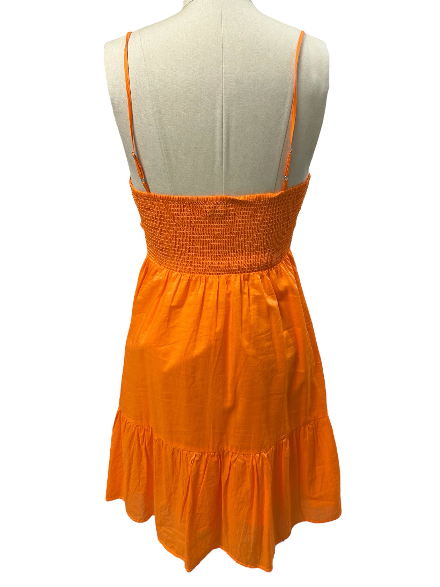 ANTHROPOLOGIE RAILS CHRISSY TANGERINE ORANGE TIERED DRESS SIZE SMALL