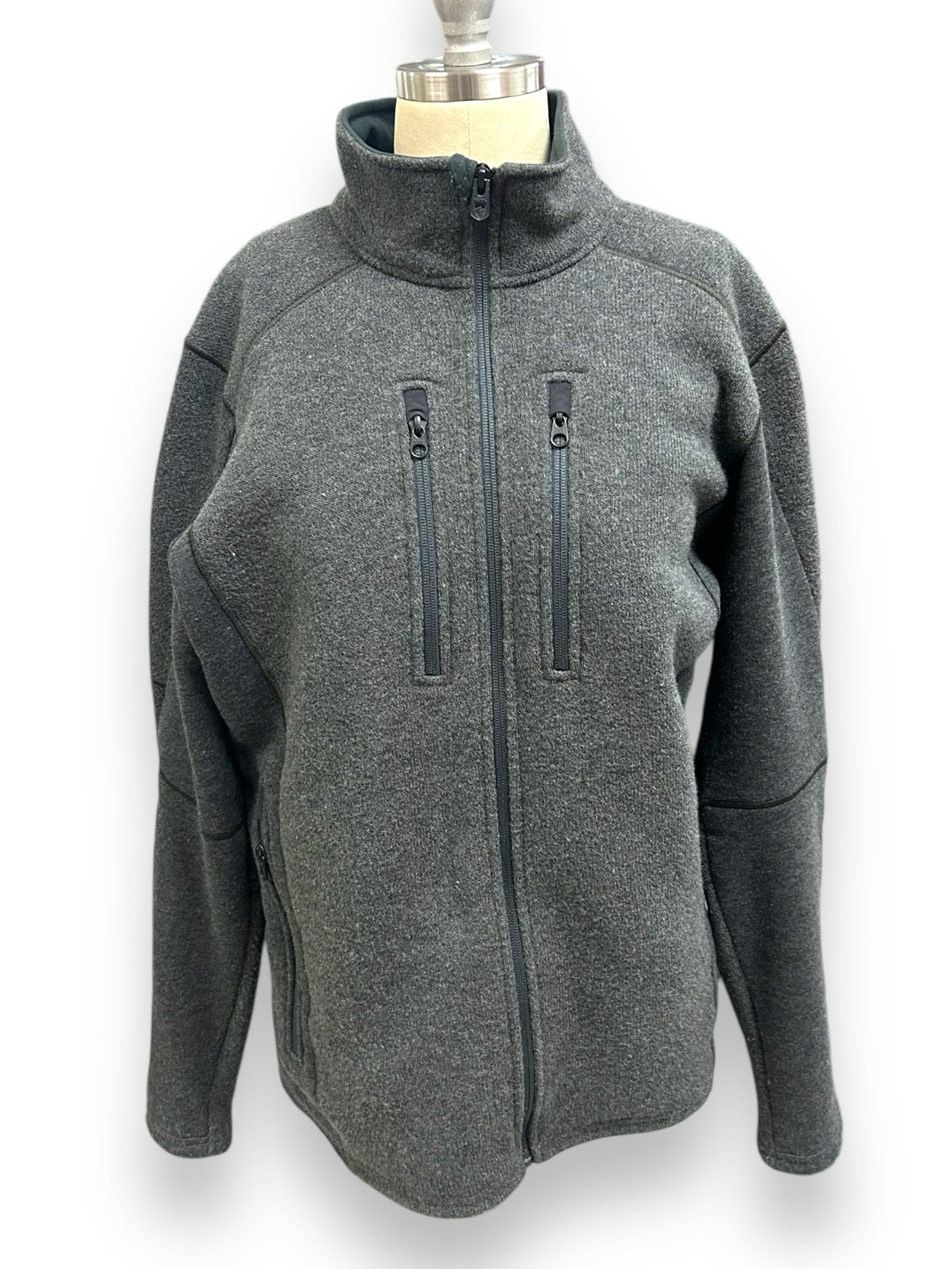 KUHL INTERCEPTR FULL ZIP FLEECE JACKET GRAY SIZE MEDIUM