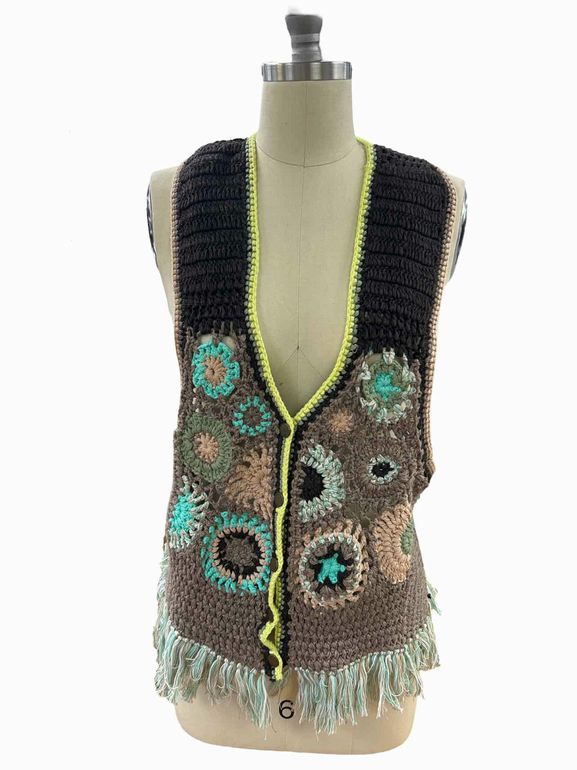 FREE PEOPLE NWT! DESERT ROSE CROCHET VEST SIZE: L