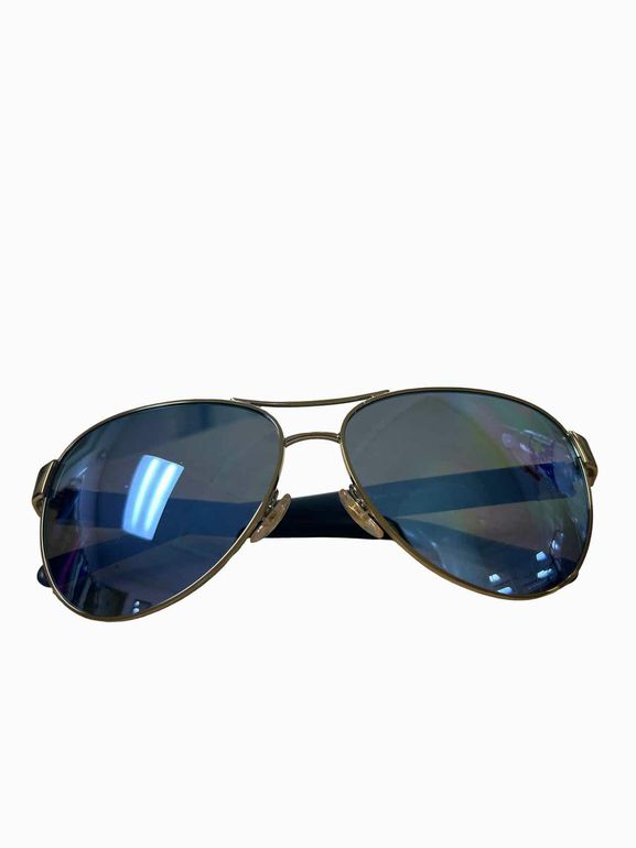TORY BURCH BLUE FLASH POLARIZED AVIATOR SUNGLASSES TY6051 304122