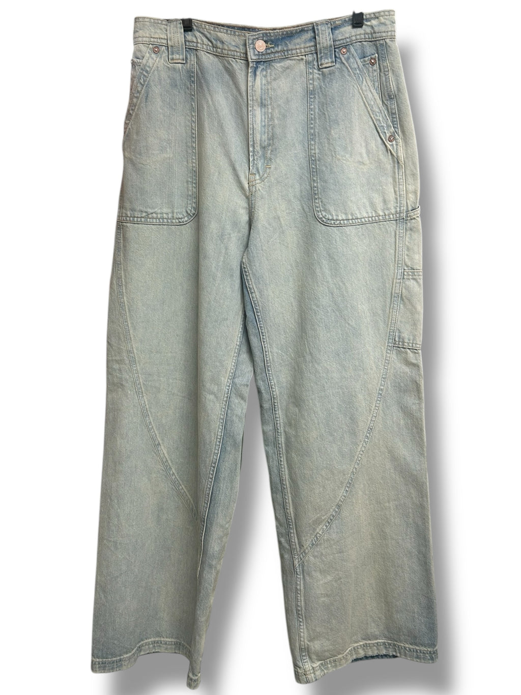 WE THE FREE HAYWIRE HIGH RISE STONE WASH SKATER JEANS SIZE 29