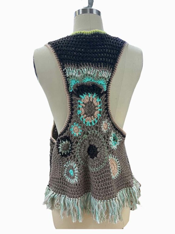 FREE PEOPLE NWT! DESERT ROSE CROCHET VEST SIZE: L