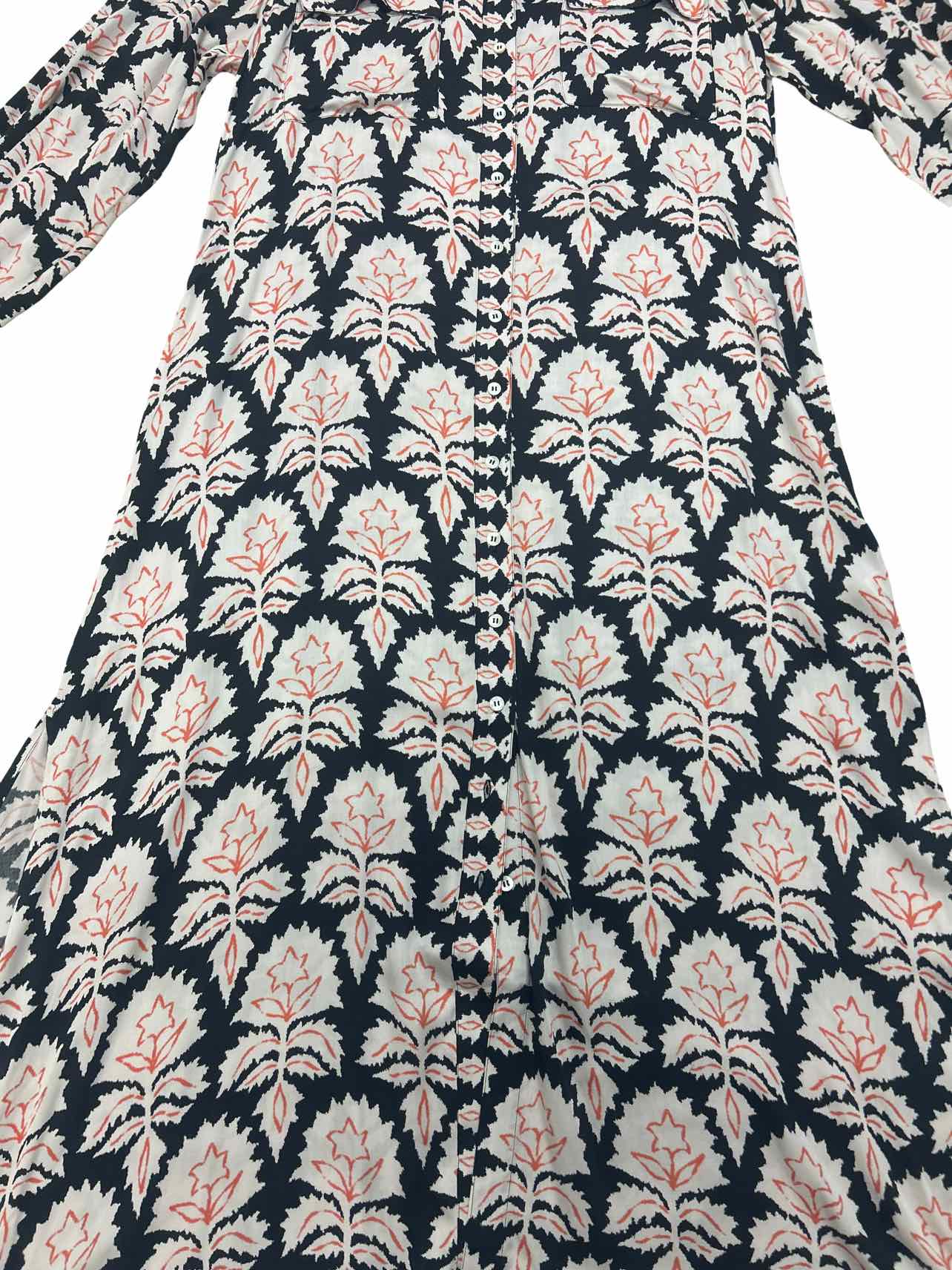 ANTHROPOLOGIE OMIKA PALMA SHIRT DRESS MAXI IN MIKA CAVIAR SIZE: XL