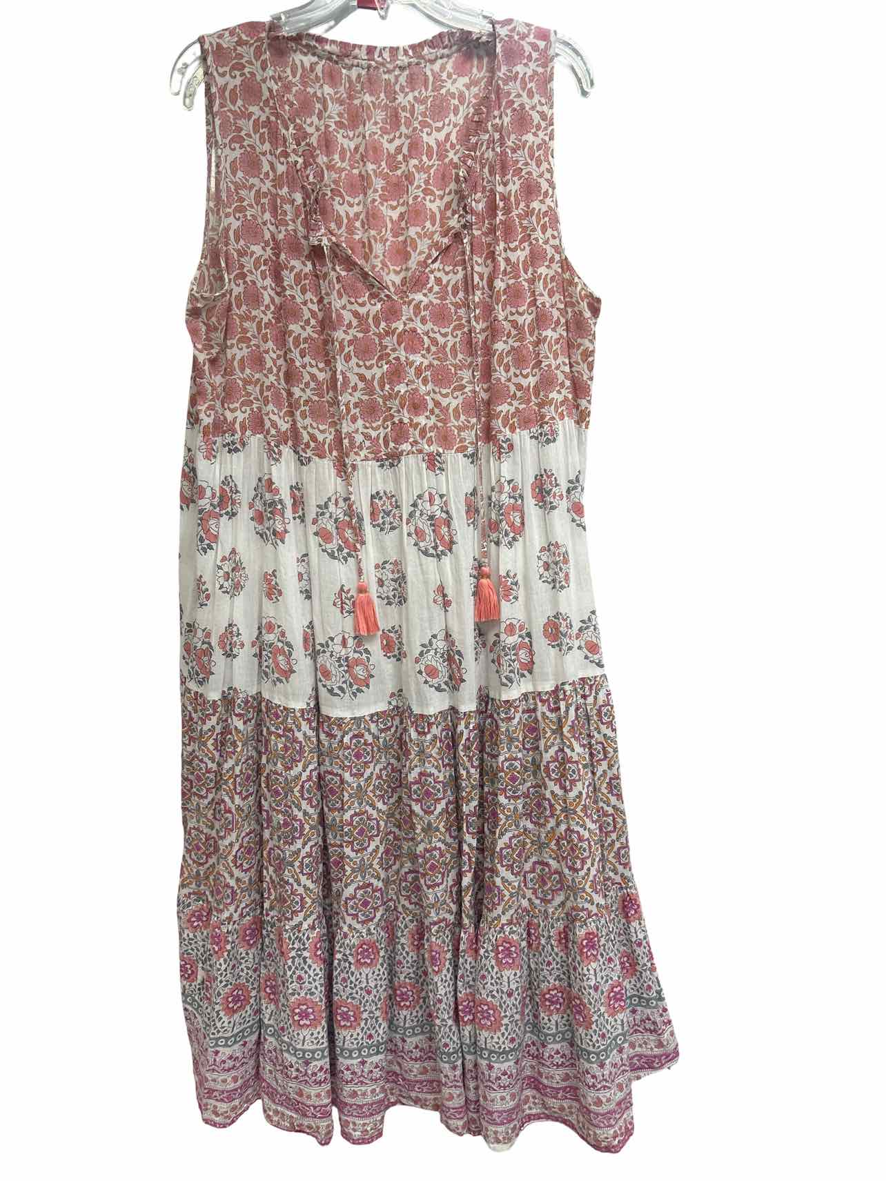 TUCKERNUCK SALTY PALOMA CAFTAN FLORAL BOHO MAXI SIZE: 2X