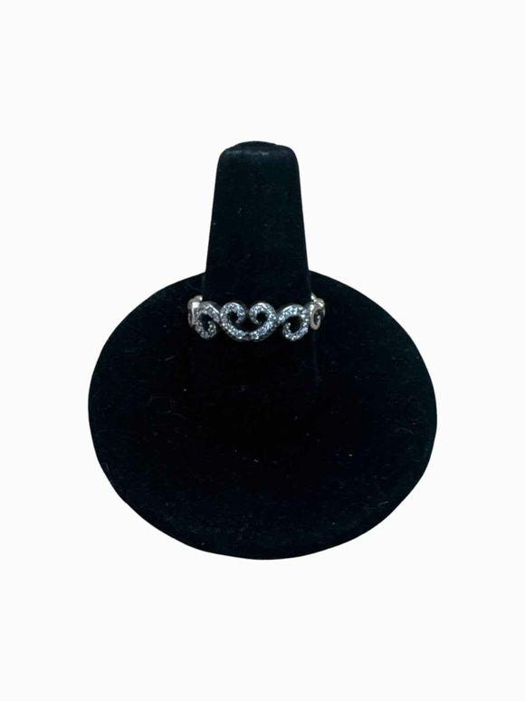 PANDORA HEART SWIRLS SILVER RING SIZE 5.75