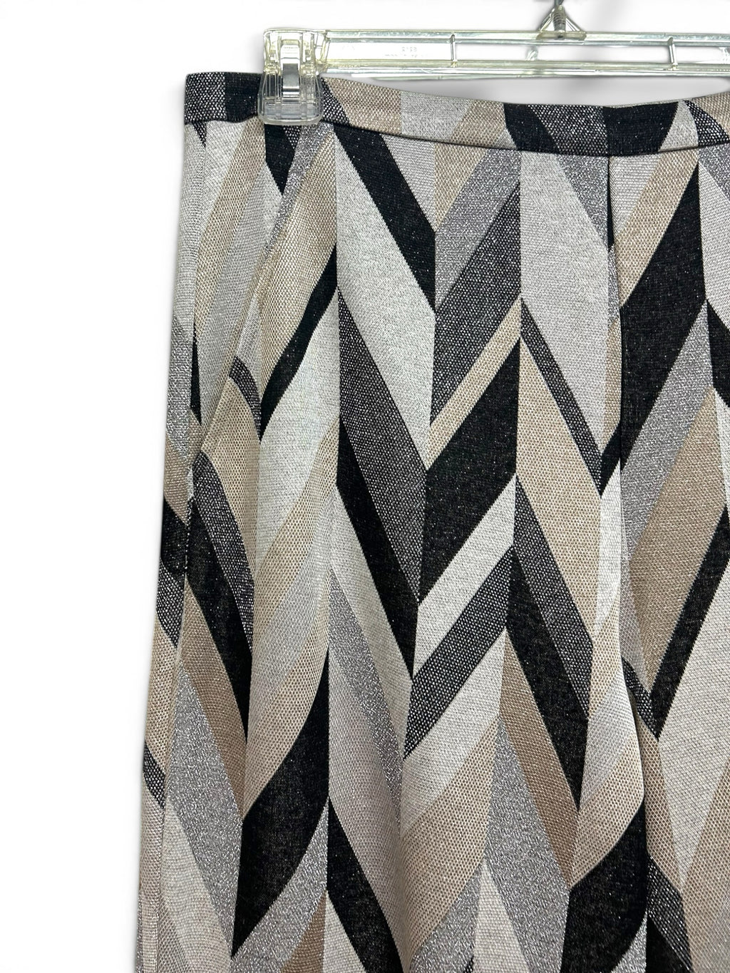 NWT TRINA TURK ASIA METALLIC CHEVRON WIDE LEG PANTS SIZE 8
