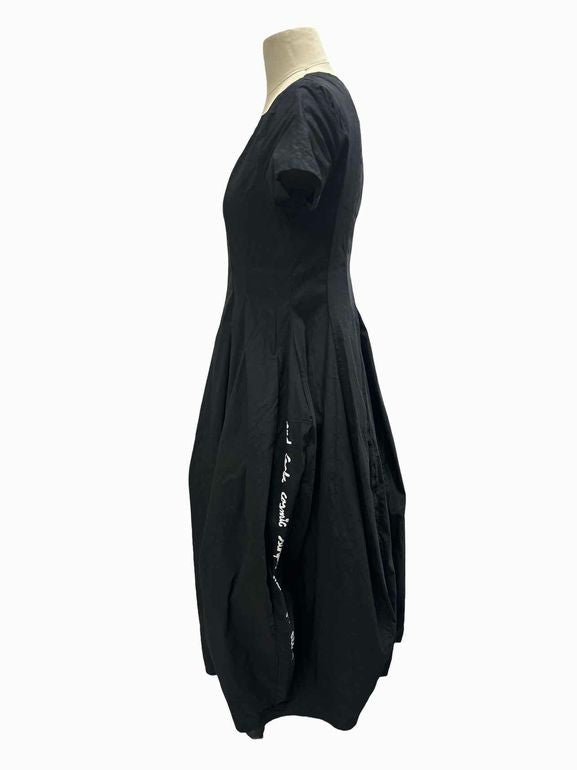 RUNDHOLZ Black Label Fit and Flare Stretch Dress with Pigment Print SIZE: XS