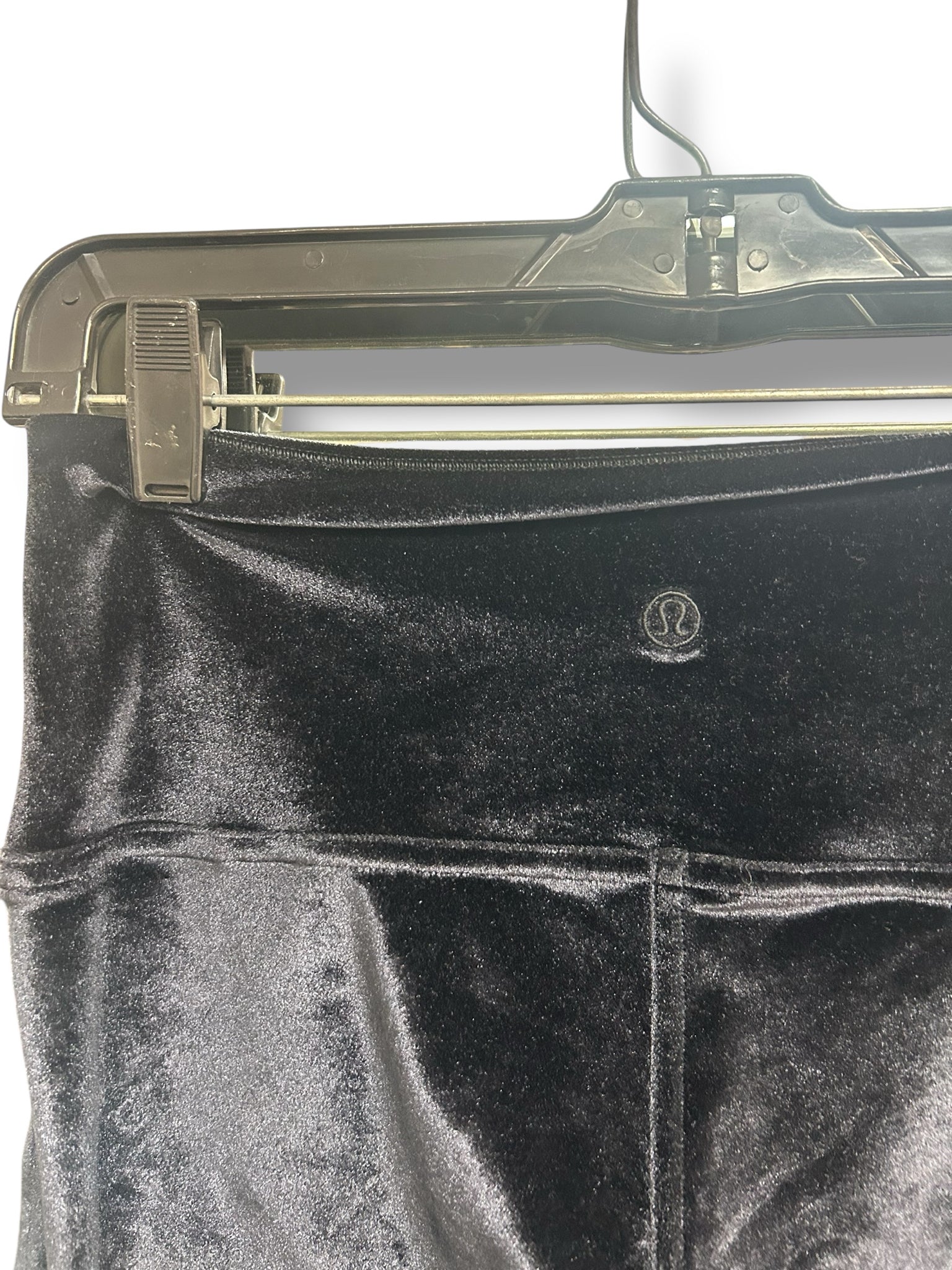 LULULEMON WUNDER UNDER LOUNGE VELVET CRUSHED BLACK SIZE 8
