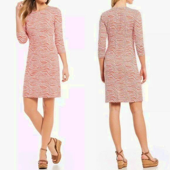 JMCLAUGHLIN SOPHIA CATALINA CLOTH RADIO WAVE DRESS SIZE: L