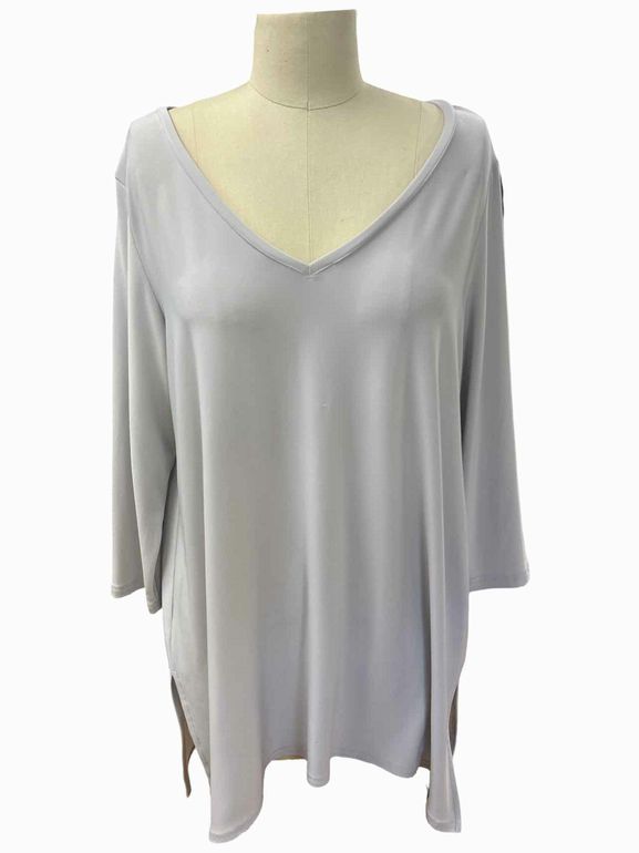 SYMPLI V-NECK LS TUNIC TOP SIZE: 14