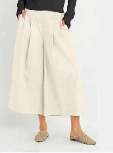 PLANET BY LAUREN G COTTON WIDE LEG GAUCHO PANT SIZE: 4-6