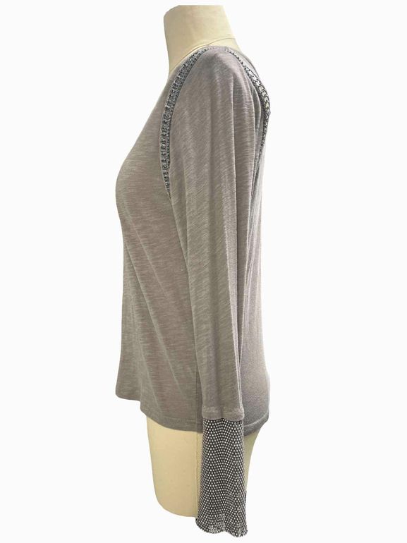 FREE PEOPLE  AFTER DARK CUFF LONG SLEEVE TEE SIZE: S