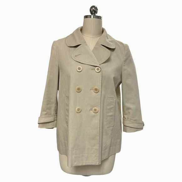 TWINSET GABARDINA LADY KHAKI TRENCH COAT SIZE 44