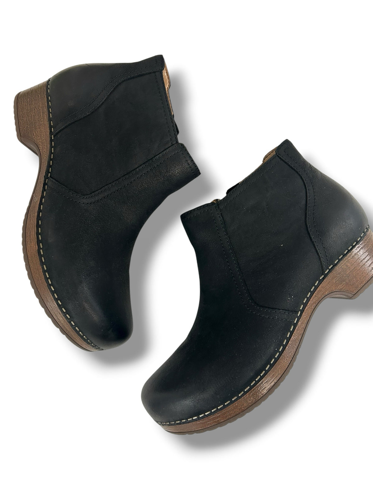 NEW IN BOX DANSKO BARBARA BLACK LEATHER ANKLE BOOTIES SIZE 40 US 9.5
