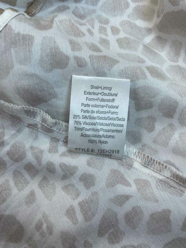 HALE BOB LACE TRIM SILK BLEND SATIN CAMI GIRAFFE TOP SIZE L