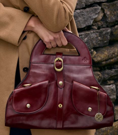 PATRICIA NASH NWT MILANIA CONVERTIBLE SATCHEL OXBLOOD