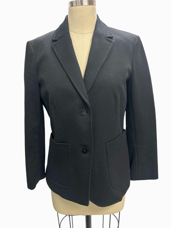 THEORY CLASSIC SHRUNKEN PATCH POCKET COTTON BLEND BLAZER SIZE: 8