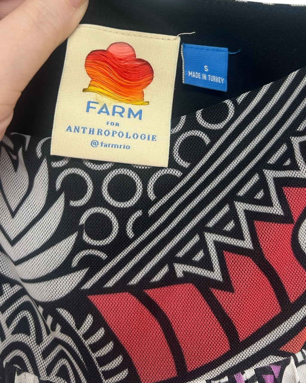 ANTHROPOLOGIE FARM RIO TROPICAL PRINTED MAXI COLOR NOVELTY SIZE SMALL