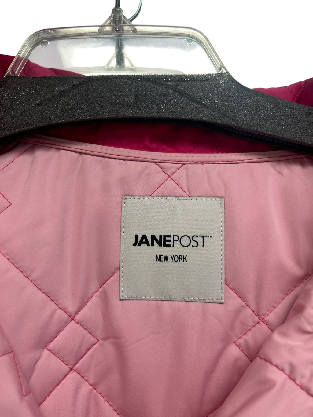 JANE POST THE ICONIC JANE QUILTED  BRIGHT RASPBERRY PINK JACKET SIZE XL - WEARHOUSE  CONSIGNMENT