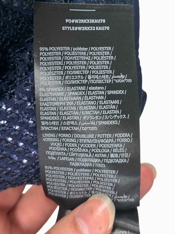 GUESS ALL OVER SEQUIN MINI BLUE DRESS DALIA SHORT SLEEVE SIZE: M