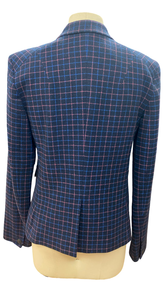 RAG & BONE NANCY WOOL BLEND CHECK BLAZER SIZE 6