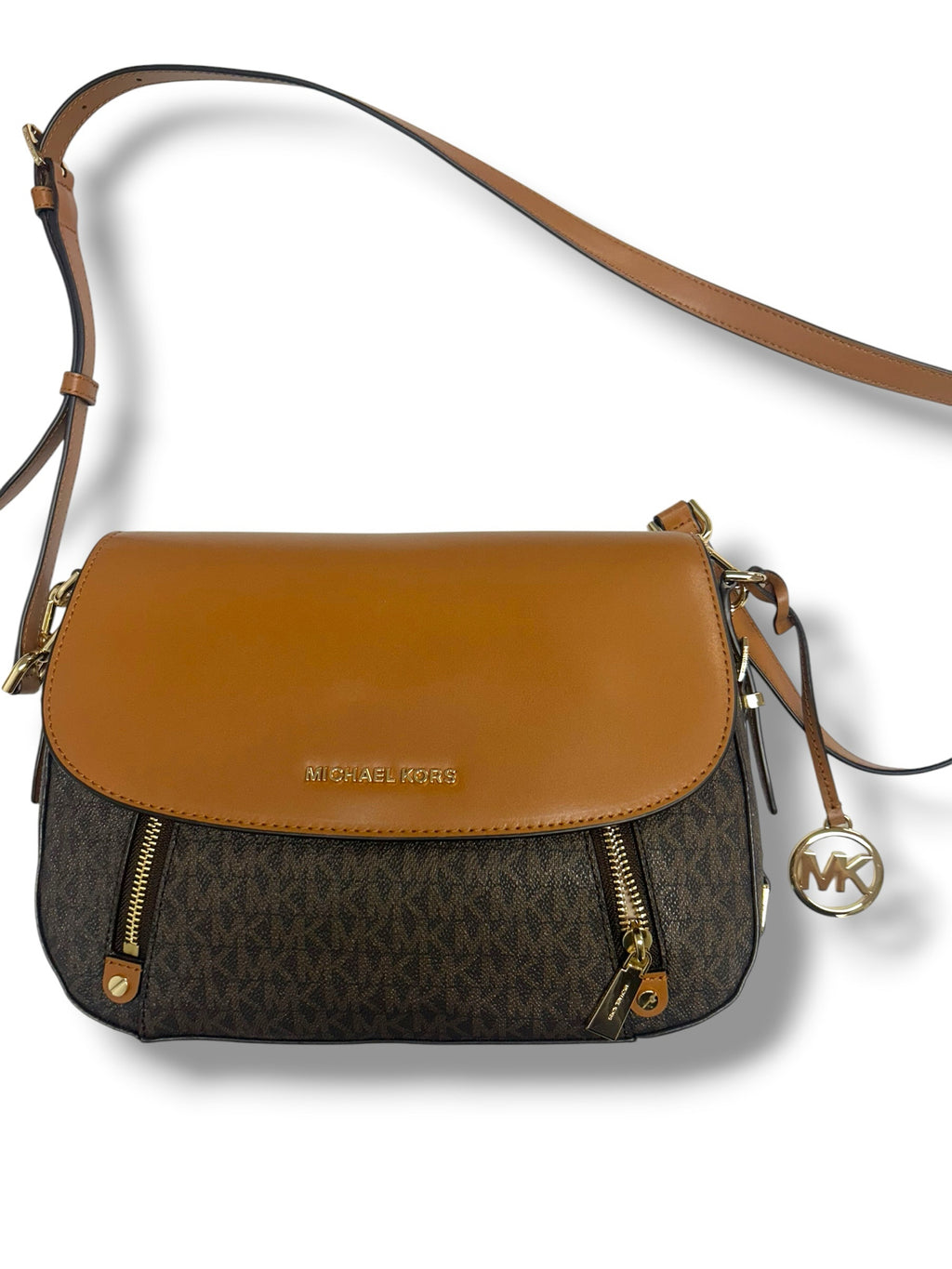 NWT MICHAEL KORS BEDFORD LEGACY MONOGRAM FLAP SHOULDER BAG
