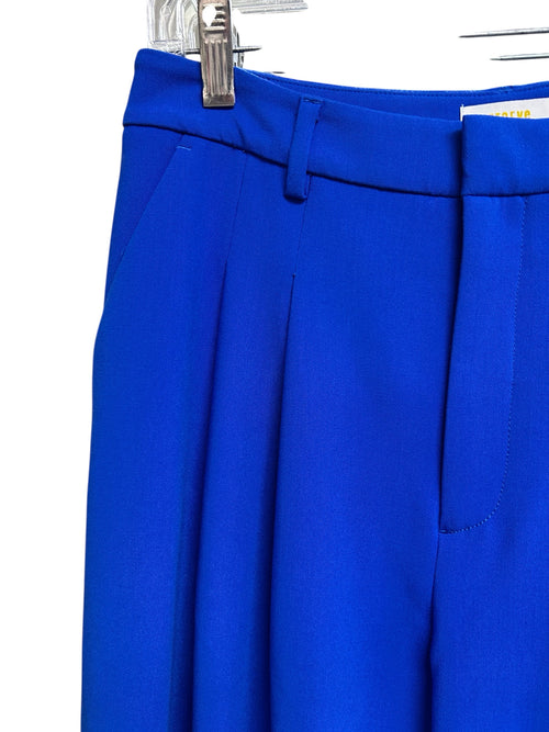 ANTHROPOLOGIE NWT MAEVE HIGH-WAISTED PLEATED WIDE LEG COBALT BLUE SIZE 4 TALL
