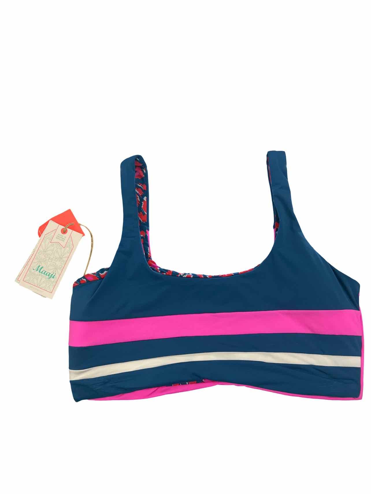 MAGII NWT REVERSIBLE SWIM TOP TEAL SIZE: M