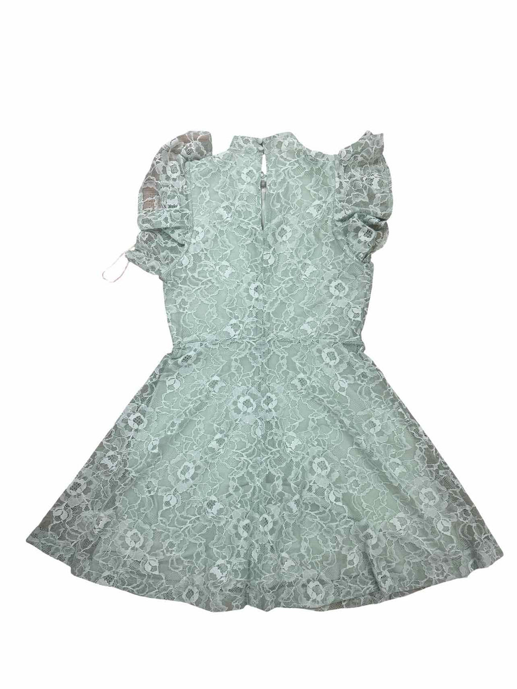 ANTHROPOLOGIE NWT MAEVE LACE RUFFLE SLV FIT FLAIR DRESS SIZE: S