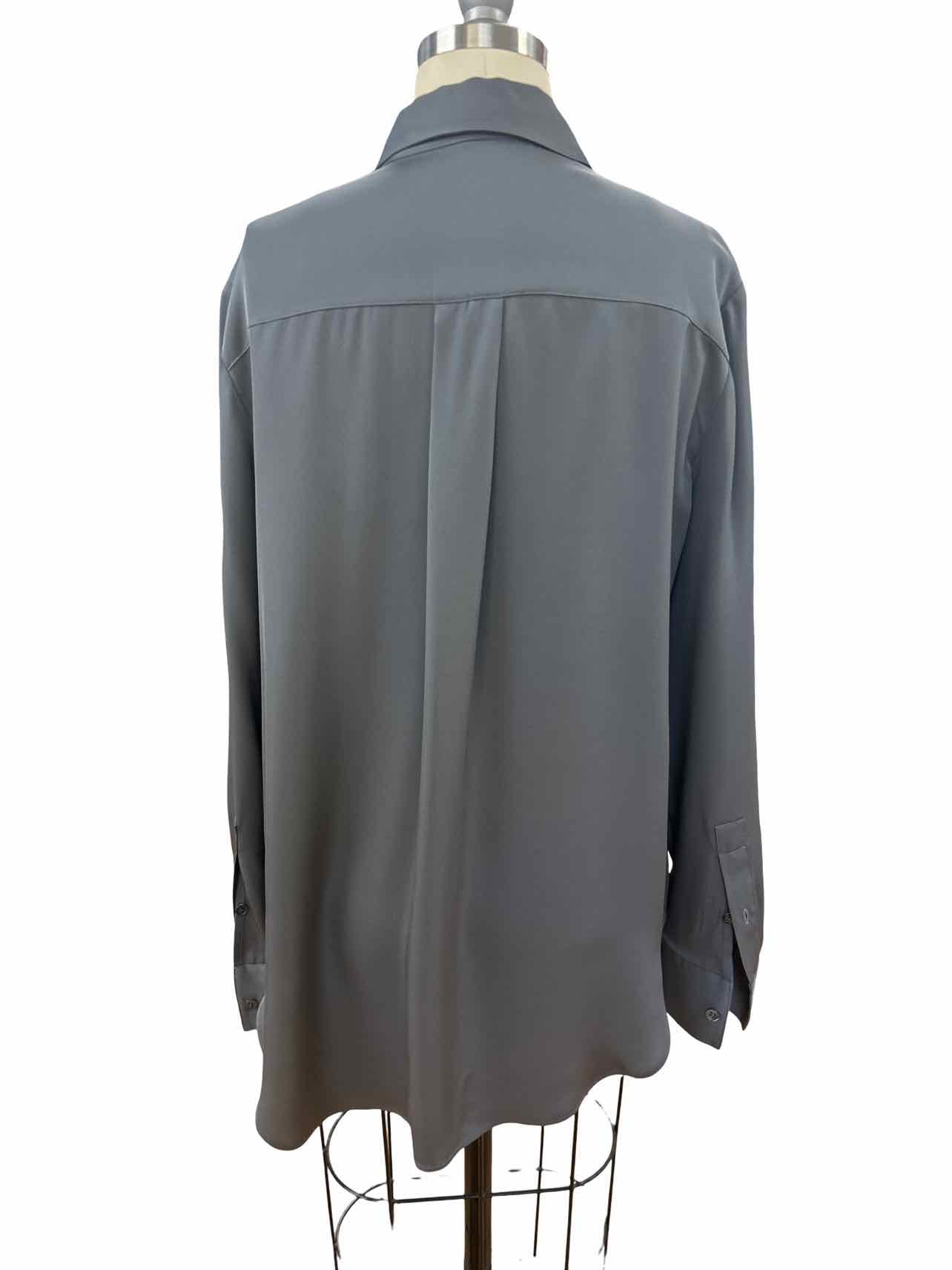 THEORY  SUNAYA SILK MODERN BLOUSE SIZE: M