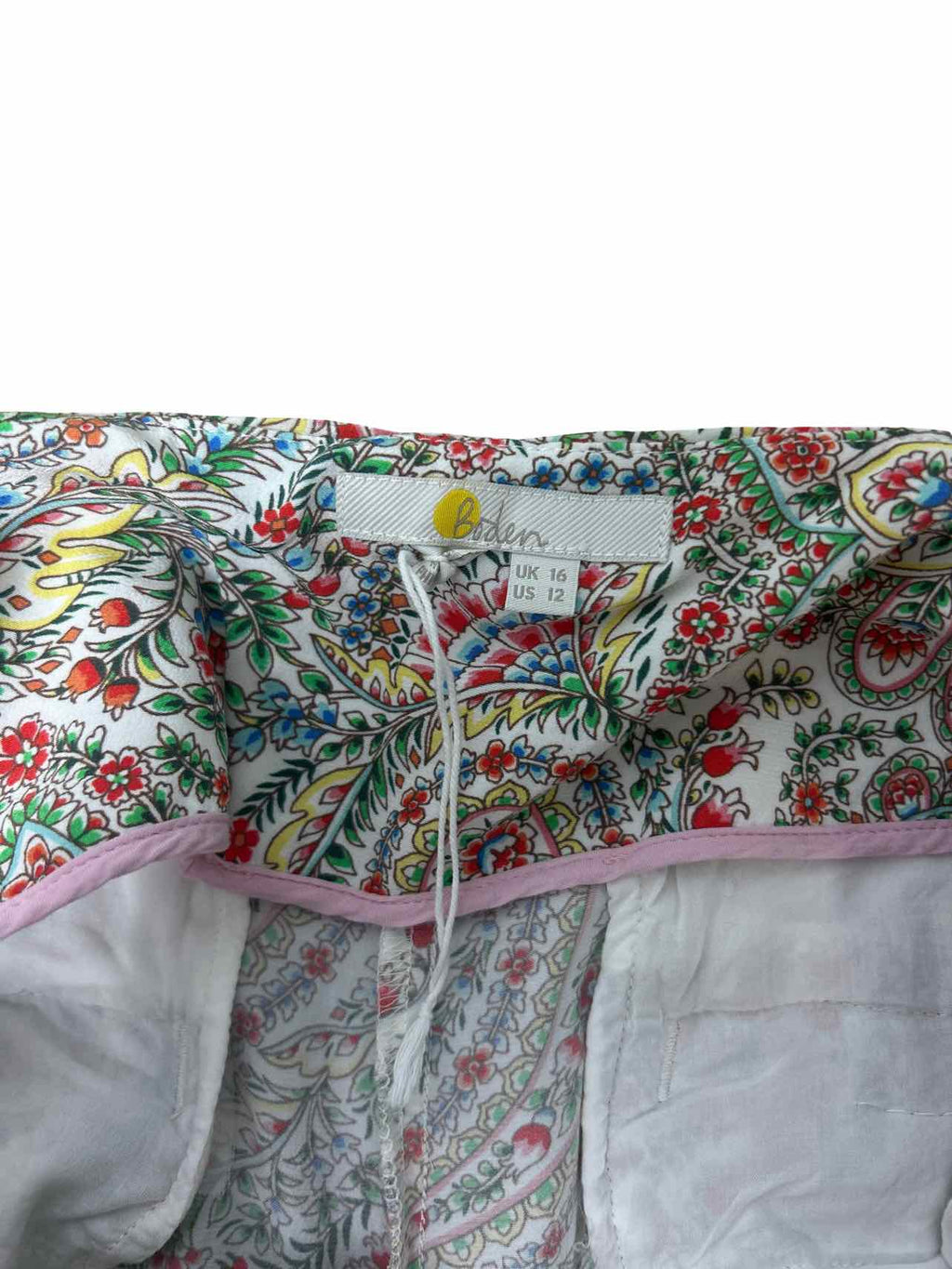 BODEN ZOE PAISLEY PRINT WIDE LEG PALAZZO PANT SIZE: 12