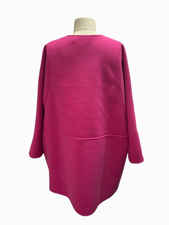 SARA CAMPBELL SROUND NECK HIDDEN SNAP WOOL JACKET SIZE: L - WEARHOUSE  CONSIGNMENT