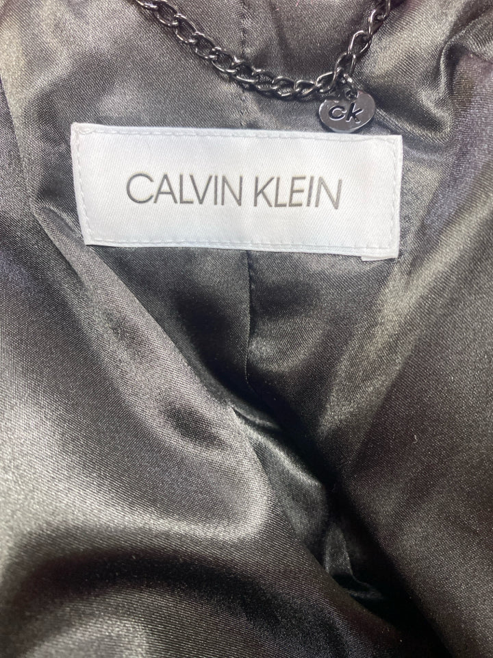 CALVIN KLEIN DOUBLE BREASTED CURLY COAT SIZE XS