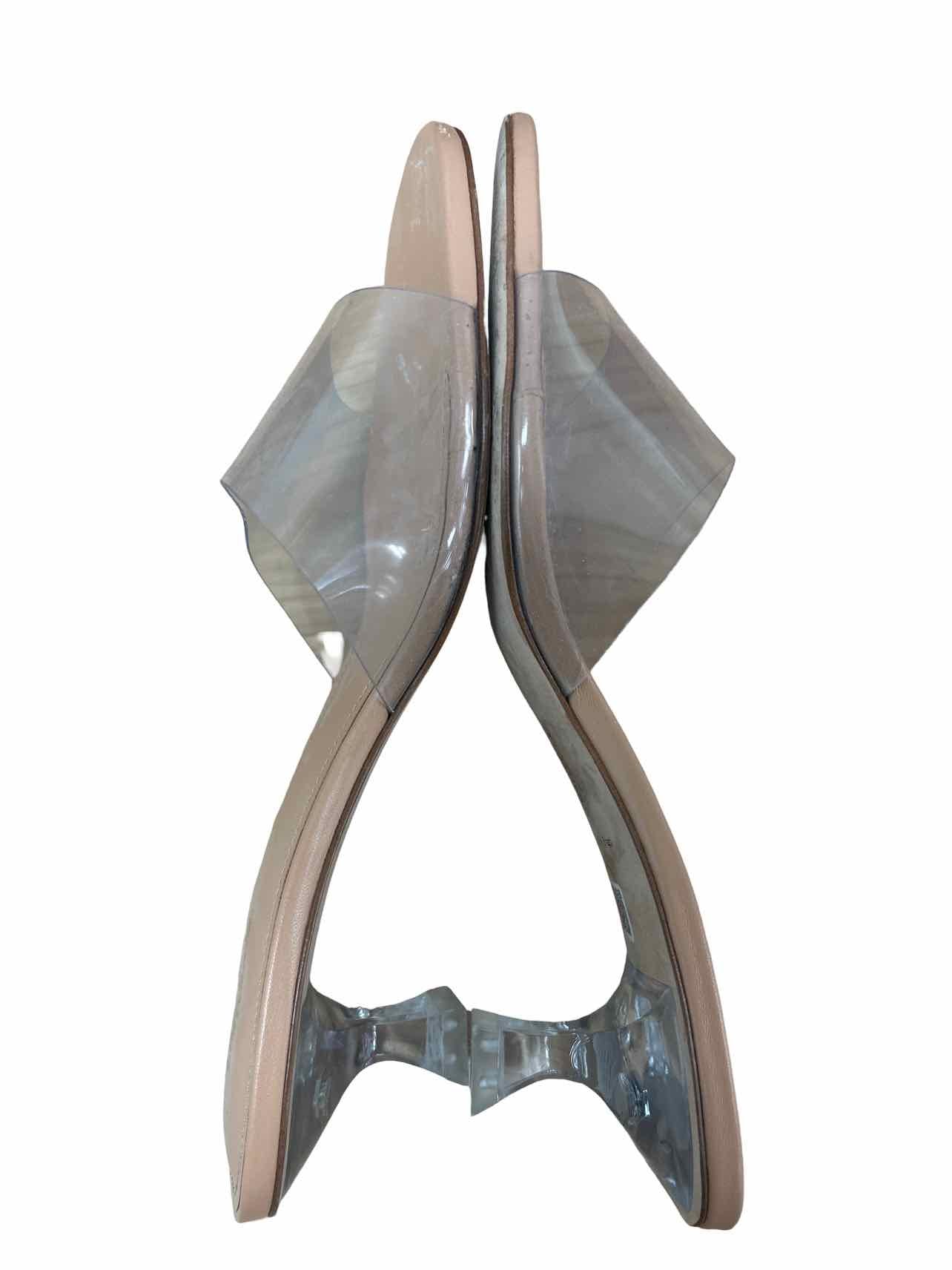 LARROUDE LUCITE VIVI SLIP ON KITTEN HEEL SIZE: 9