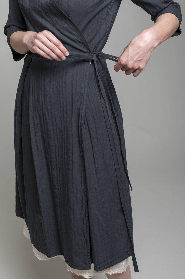 HANNOH WESSEL RACHEL COTTON GRAY WRAP DRESS WITH NO LINING SIZE 36 US 4