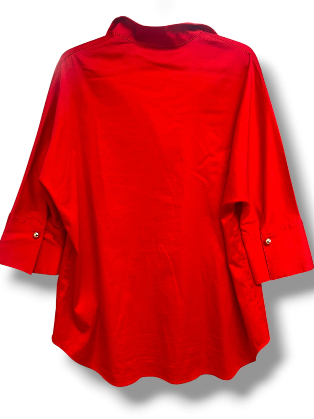 TUCKERNUCK WILLOW SPLIT COLLAR RED 3/4 SLEEVE TUNIC SIZE MEDIUM