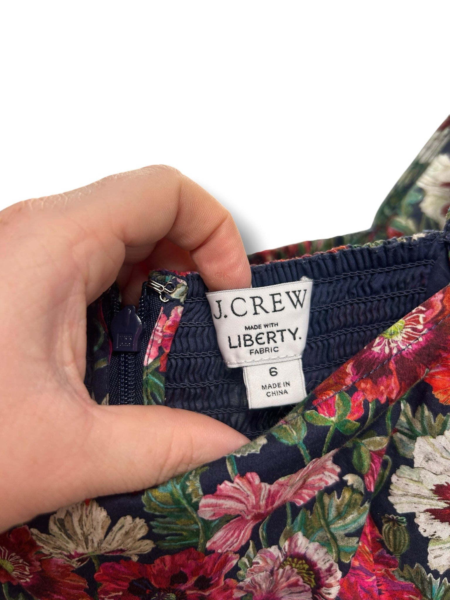 JCREW LIBERTY FABRIC AMELIE PUFF SLEEVE MINI DRESS SIZE 6