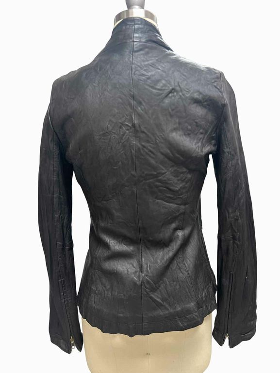 ANTHROPOLOGIE BURNING TORCH LEATHER DISTRESSED JACKET  SIZE: XS