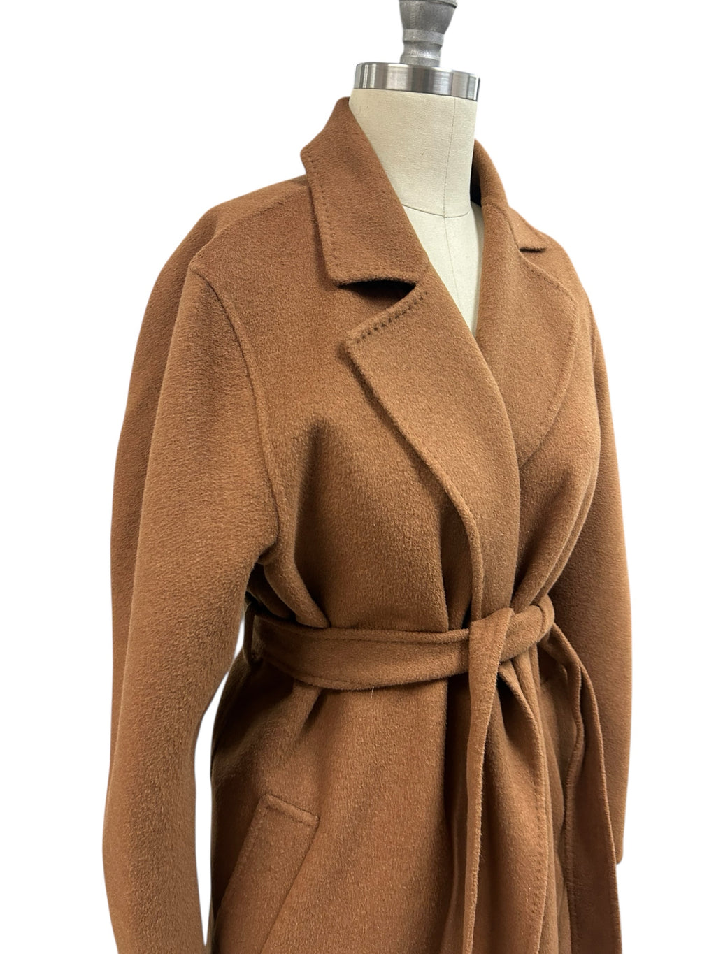 HOBBS LIMITED EDITION LYTHAM WOOL BLEND BELTED COAT CAMEL SIZE 8