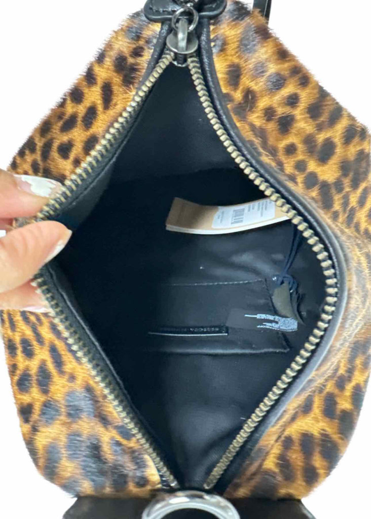 REBECCA MINKOFF NWT! CONVERTIBLE MINI JULIAN BACKPACK IN CALF HAIR LEOPARD