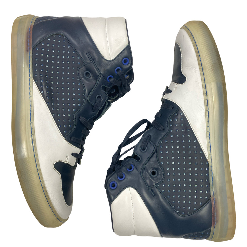 BALENCIAGA PELLE S GOMME DEEP NAVY HIGH TOP SIZE 42