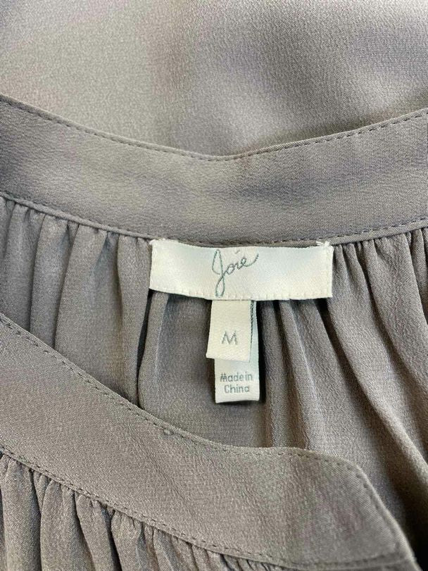 JOIE DEON SILK GRAY BLOUSE SIZE M
