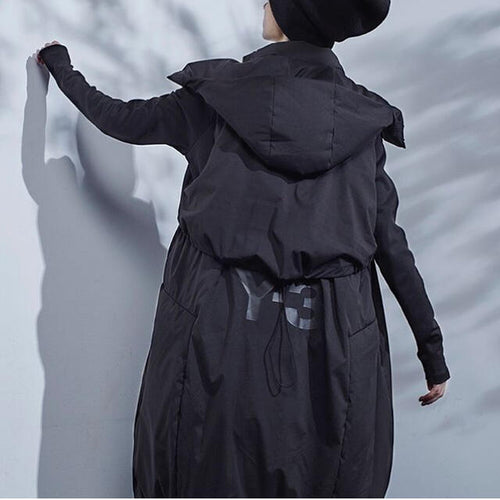 ADIDAS  Y-3 YOHJI YAMAMOTO LONG DOWN HOODED PUFFER VEST SIZE: S